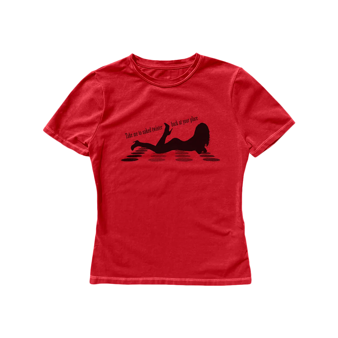 Naked Twister Red Baby Tee