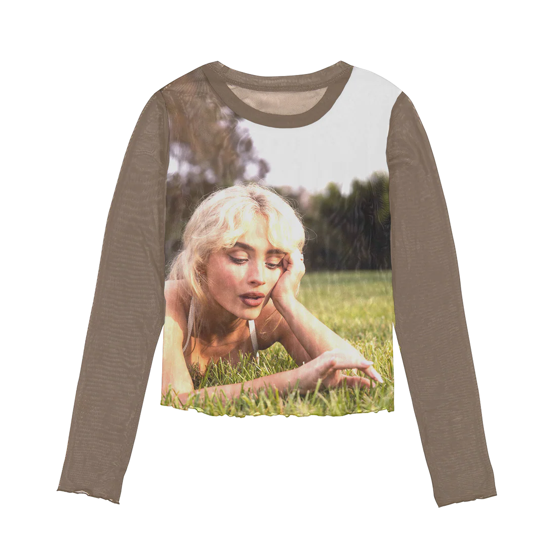 Sabrina Carpenter Photo Mesh Top